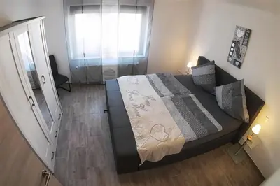Ein Bett oder Betten in einem Zimmer der Unterkunft Ferienwohnung Himmelreich