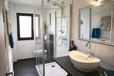 Ein Badezimmer in der Unterkunft Ferienwohnung Himmelreich