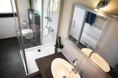 Ein Badezimmer in der Unterkunft Ferienwohnung Himmelreich