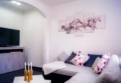 TV/Unterhaltungsangebot in der Unterkunft Moderne Ferienwohnung Black Beauty auf idyllischem Reiterhof nähe Burg Eltz