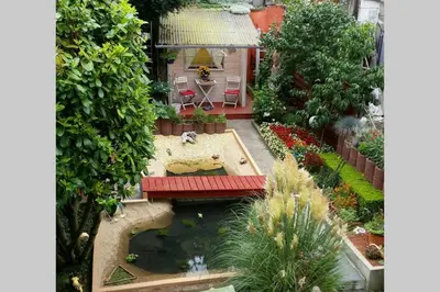 Ein Garten an der Unterkunft Gemütlich in Bacharach