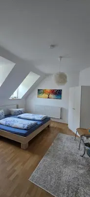 Ein Bett oder Betten in einem Zimmer der Unterkunft Gemütlich in Bacharach