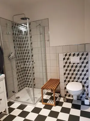 Ein Badezimmer in der Unterkunft Ehem. Sommerresidenz von Fürst Friedrich III. App.1 und App.2