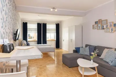 Ein Sitzbereich in der Unterkunft FerienNest Bad Ems, Appartment RankenNest
