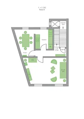 Grundriss der Unterkunft Ferienwohnungen Stadtgeflüster