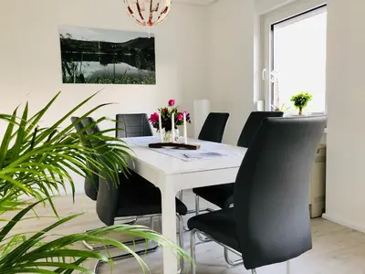 Ein Sitzbereich in der Unterkunft Ferienhaus Calmont