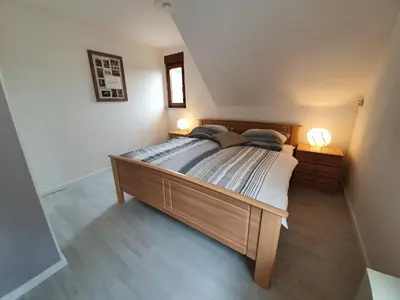Ein Bett oder Betten in einem Zimmer der Unterkunft Ferienhaus Calmont