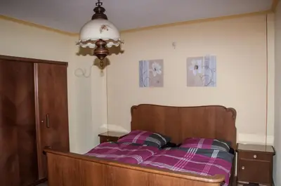 Ein Bett oder Betten in einem Zimmer der Unterkunft Ferienhaus an der Mosel