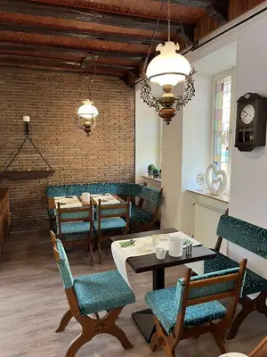 Ein Sitzbereich in der Unterkunft Landhaus Beth-Steuer