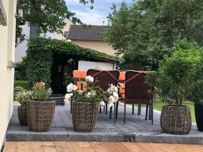 Ein Garten an der Unterkunft Ferienwohnung Kleine Auszeit