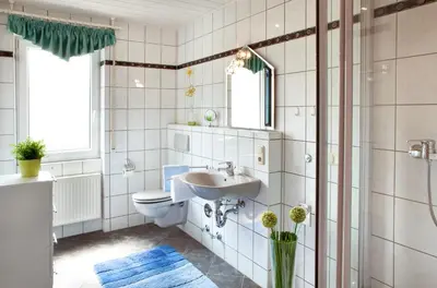 Ein Badezimmer in der Unterkunft Ferienweingut Klaus Thiesen Gästezimmer und Apartments