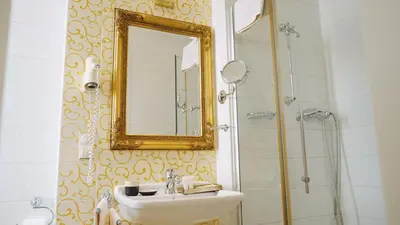 Ein Badezimmer in der Unterkunft Hotel Monet - Das Kunsthotel an der Lahn