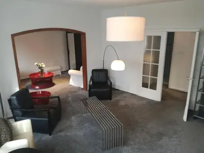 Ein Sitzbereich in der Unterkunft Top Ferienwohnung Krämer