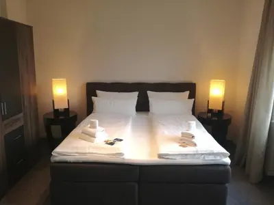 Ein Bett oder Betten in einem Zimmer der Unterkunft Top Ferienwohnung Krämer