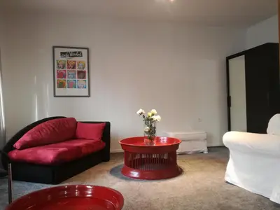 Ein Sitzbereich in der Unterkunft Top Ferienwohnung Krämer