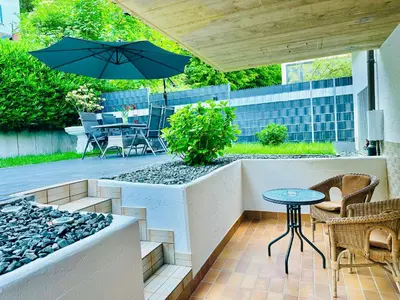 Ein Garten an der Unterkunft Ferienwohnung Jasmin