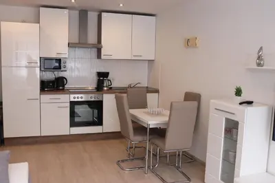 Küche/Küchenzeile in der Unterkunft Ferienwohnung Jasmin
