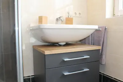 Ein Badezimmer in der Unterkunft Ferienwohnung am Pommerbach