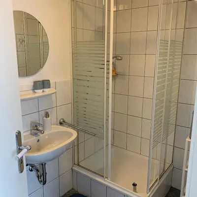 Ein Badezimmer in der Unterkunft Weingut J. A. Meyer