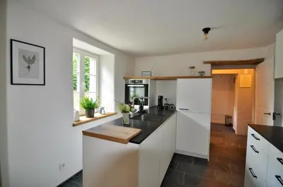 Küche/Küchenzeile in der Unterkunft Ferienhaus Baustert