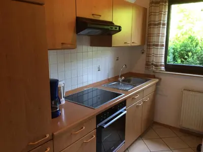 Küche/Küchenzeile in der Unterkunft Haus am Wald - Urlaub am Nationalpark