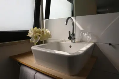 Ein Badezimmer in der Unterkunft Hotel Weinlaube