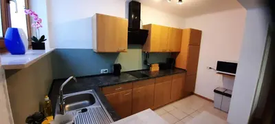 Küche/Küchenzeile in der Unterkunft Ferienwohnung Bausenbergblick