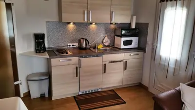 Küche/Küchenzeile in der Unterkunft FeWo mit Terrasse - Apartment with terrace