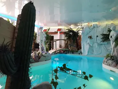 Der Swimmingpool an oder in der Nähe von Waldgasthaus am Schwarzenbruch