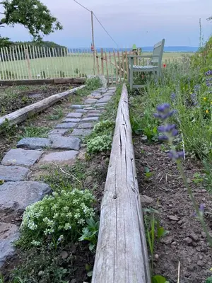 Ein Garten an der Unterkunft An der Walnuss