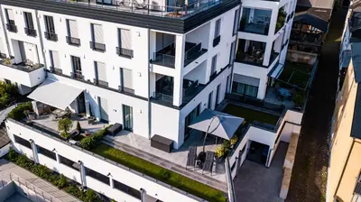 Das Gebäude in dem sich die Ferienwohnung befindet