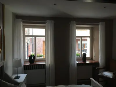 Ein Sitzbereich in der Unterkunft Ferienwohnung Rabennest