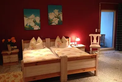 Ein Bett oder Betten in einem Zimmer der Unterkunft La Lanterna