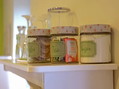 Küche/Küchenzeile in der Unterkunft Ferienwohnungen Bauernschmause