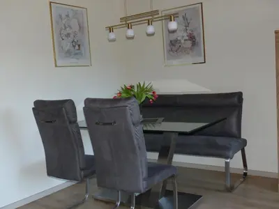Ein Sitzbereich in der Unterkunft Ferien Apartment Melcher