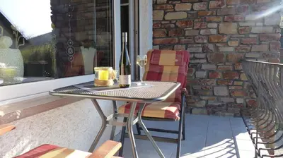Ein Balkon oder eine Terrasse in der Unterkunft Ferien Apartment Melcher