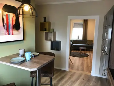 Küche/Küchenzeile in der Unterkunft Ferienwohnung Schlich