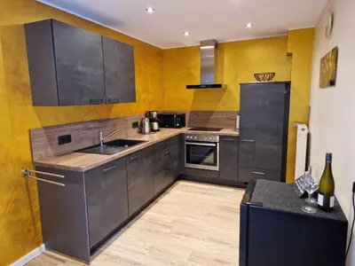 Küche/Küchenzeile in der Unterkunft Haus Monika