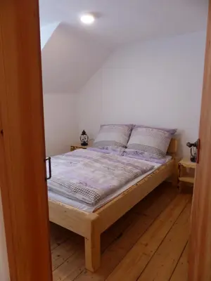 Ein Bett oder Betten in einem Zimmer der Unterkunft Haus Schritte