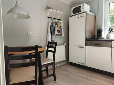 Küche/Küchenzeile in der Unterkunft Schöne Maid