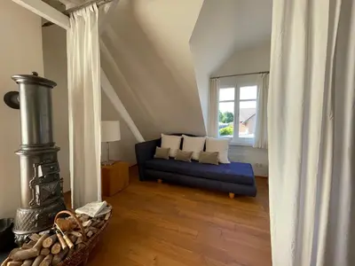 Ein Sitzbereich in der Unterkunft Landhaus am Rheinsteig & Loreley