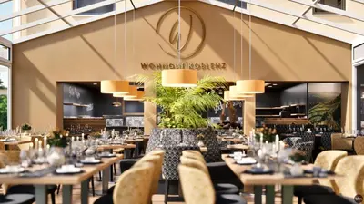Ein Restaurant oder anderes Speiselokal in der Unterkunft WohnGut Koblenz
