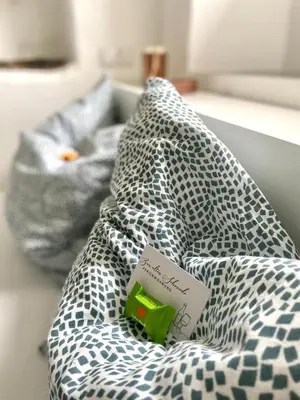 Ein Bett oder Betten in einem Zimmer der Unterkunft Ferienwohnung Zur Alten Schmiede