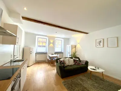 Küche/Küchenzeile in der Unterkunft Ferienwohnung Zur Alten Schmiede
