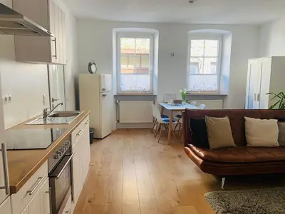 Küche/Küchenzeile in der Unterkunft Ferienwohnung Zur Alten Schmiede