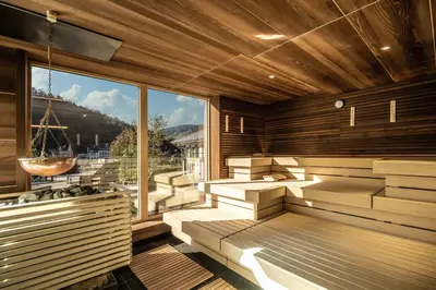 Ein Sitzbereich in der Unterkunft Moselschlösschen Spa & Resort