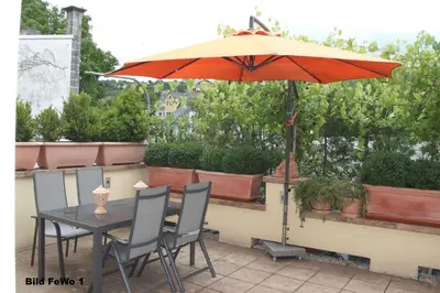 Ein Garten an der Unterkunft Ferienwohnungen Arnold