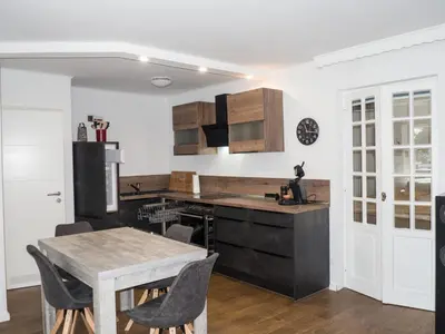 Küche/Küchenzeile in der Unterkunft Ferienwohnung am Rheinsteig