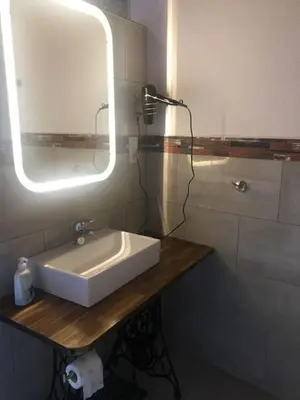 Ein Badezimmer in der Unterkunft deinFerienhaus Scheliga „Midi“