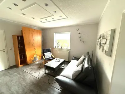 Ein Sitzbereich in der Unterkunft Ferienwohnung Haus Angela